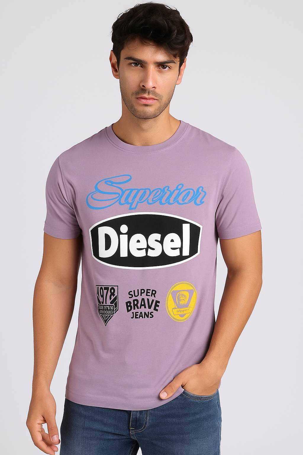 Men’s Graphic Print T-Shirt – “Superior Diesel” Edition