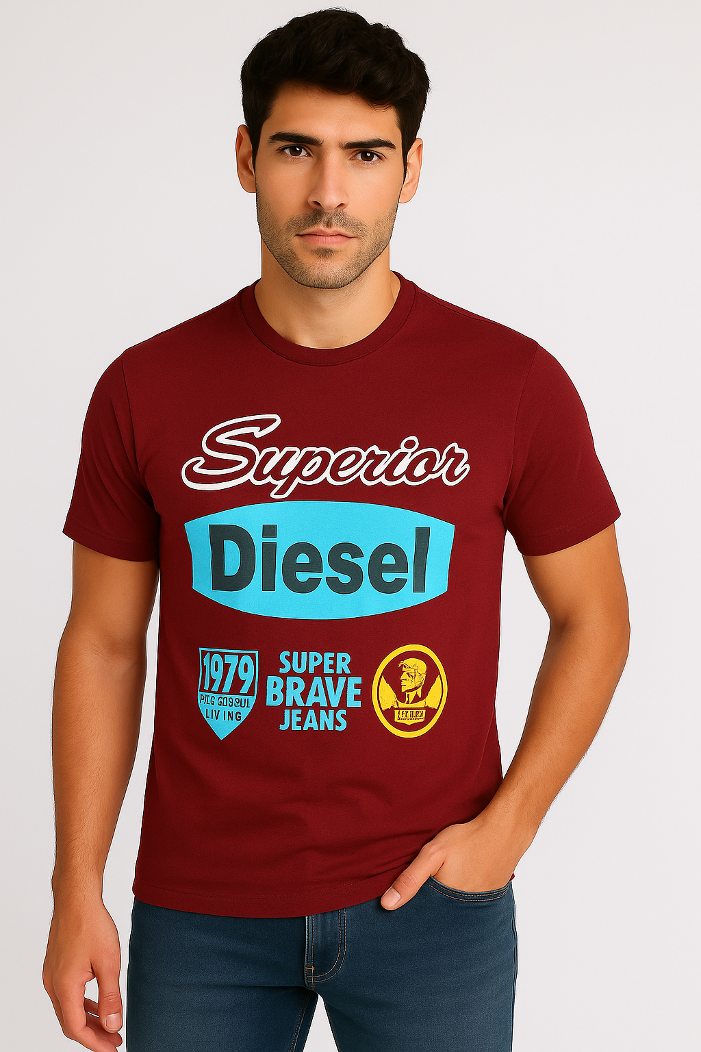 Men’s Graphic Print T-Shirt – “Superior Diesel” Edition